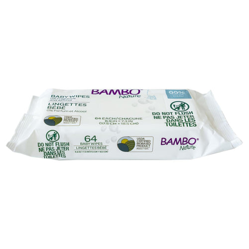 Bambo Nature Baby Wipes – 99% Water, Fragrance-Free & Plastic-Free
