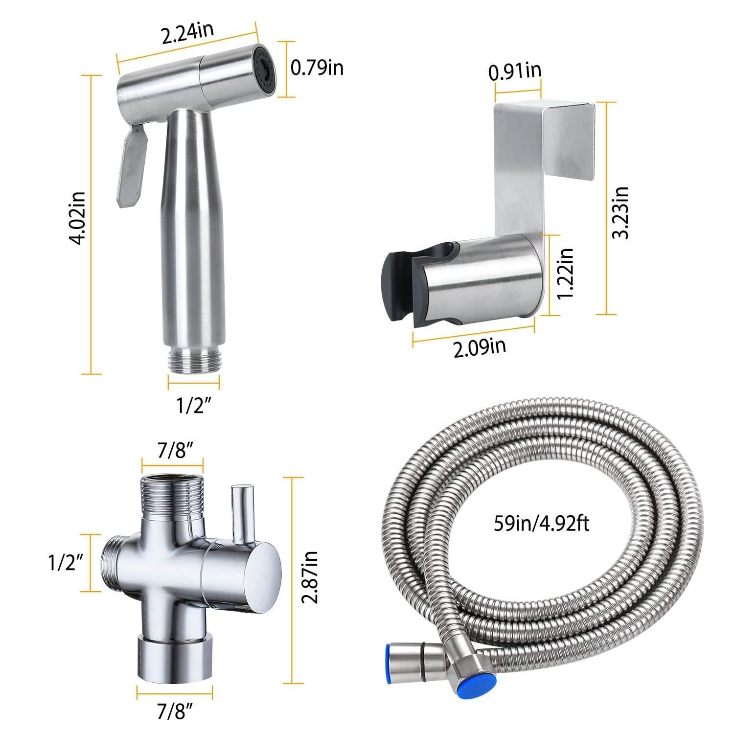 Handheld Bidet Sprayer – Stainless Steel