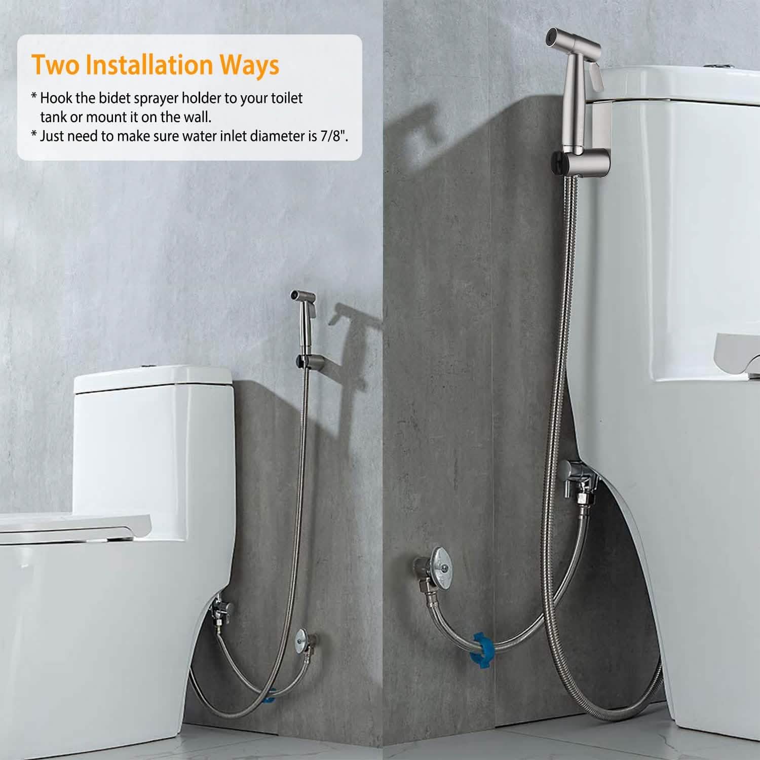 Handheld Bidet Sprayer – Stainless Steel